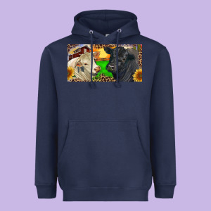 Charolais Bull And Black Angus Bull With Farm Heavyweight Hoodie Designed By Ranaportraitstore