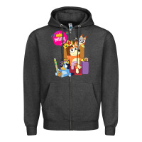 Charcoal Heather bluey mom dad funny queen for family lover t shirt Zipper Hoodie - artisFamous