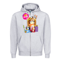 Heather Grey bluey mom dad funny queen for family lover t shirt Zipper Hoodie - artisFamous