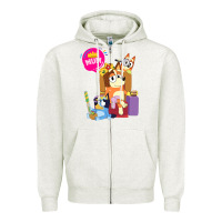 Oatmeal Heather bluey mom dad funny queen for family lover t shirt Zipper Hoodie - artisFamous