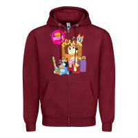 Burgundy bluey mom dad funny queen for family lover t shirt Zipper Hoodie - artisFamous