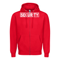 Red security Zipper Hoodie - artisFamous