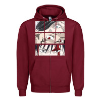 Burgundy special price for printed anime tops Zipper Hoodie - artisFamous