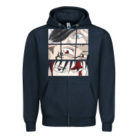 Navy special price for printed anime tops Zipper Hoodie - artisFamous