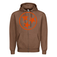 Tennessee Flag Vintage Grunge Distressed Graphic Zipper Hoodie | Teevron