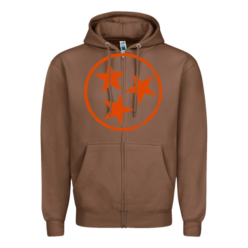 Tennessee Flag Vintage Grunge Distressed Graphic Zipper Hoodie by artisFamous | Teevron