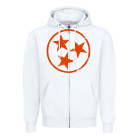 White tennessee flag vintage grunge distressed graphic Zipper Hoodie - artisFamous