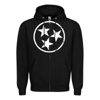 Black tennessee flag vintage grunge distressed graphic Zipper Hoodie - artisFamous