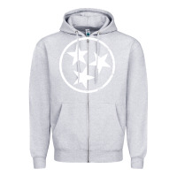 Heather Grey tennessee flag vintage grunge distressed graphic Zipper Hoodie - artisFamous