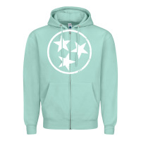 Seafoam tennessee flag vintage grunge distressed graphic Zipper Hoodie - artisFamous