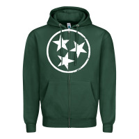 Sports Green tennessee flag vintage grunge distressed graphic Zipper Hoodie - artisFamous
