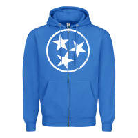 True Royal tennessee flag vintage grunge distressed graphic Zipper Hoodie - artisFamous