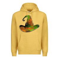 Antique Gold leopard witch hat Premium Hoodie - Jasminsmagicworld