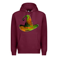 Burgundy leopard witch hat Premium Hoodie - Jasminsmagicworld