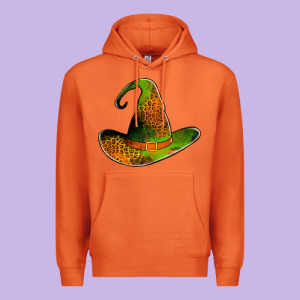 Leopard Witch Hat Premium Hoodie Designed By Jasminsmagicworld