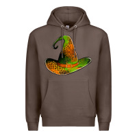 Coffee leopard witch hat Premium Hoodie - Jasminsmagicworld