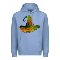 Colony Blue leopard witch hat Premium Hoodie - Jasminsmagicworld