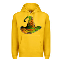 Lemon leopard witch hat Premium Hoodie - Jasminsmagicworld