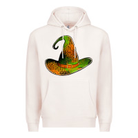 Pale Pink leopard witch hat Premium Hoodie - Jasminsmagicworld