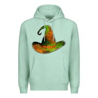 Seafoam leopard witch hat Premium Hoodie - Jasminsmagicworld