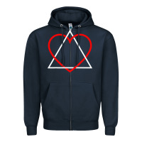 Navy the adoption symbol Zipper Hoodie - artisFamous