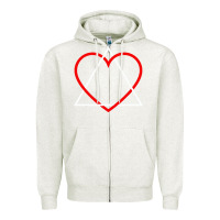 Oatmeal Heather the adoption symbol Zipper Hoodie - artisFamous