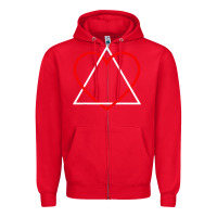 Red the adoption symbol Zipper Hoodie - artisFamous