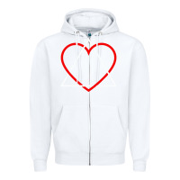 White the adoption symbol Zipper Hoodie - artisFamous