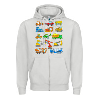 Dove Grey construction excavator shirt for boys girls men and women t shirt Zipper Hoodie - artisFamous