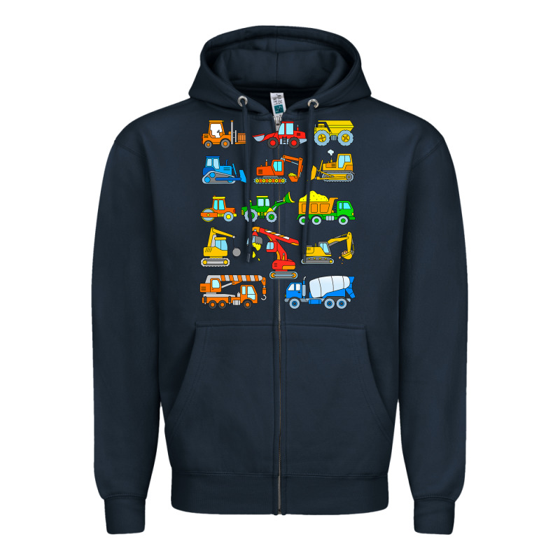 Construction Excavator Shirt For Boys Girls Men And Women T Shirt Zipper Hoodie by artisFamous | Teevron