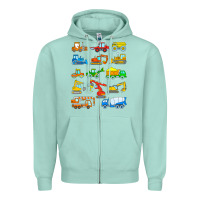 Seafoam construction excavator shirt for boys girls men and women t shirt Zipper Hoodie - artisFamous