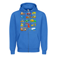 True Royal construction excavator shirt for boys girls men and women t shirt Zipper Hoodie - artisFamous