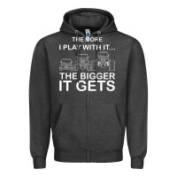Charcoal Heather cool the more i play with it...the bigger it gets men women t shirt Zipper Hoodie - artisFamous
