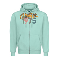 Seafoam retro vintage 1975 women's Zipper Hoodie - artisFamous