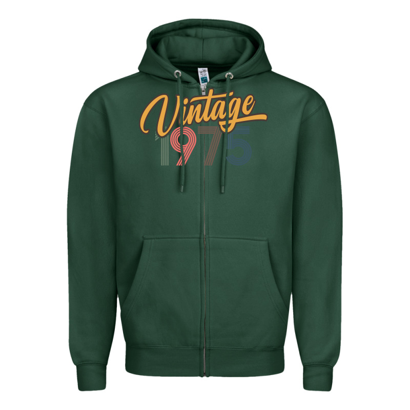 Retro Vintage 1975 Women's Zipper Hoodie by artisFamous | Teevron