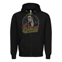 Black bowie   diamond dogs t shirt Zipper Hoodie - artisFamous