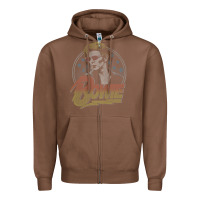 Chestnut bowie   diamond dogs t shirt Zipper Hoodie - artisFamous