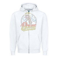 White bowie   diamond dogs t shirt Zipper Hoodie - artisFamous