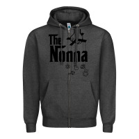 Charcoal Heather The Nonna! Italy Grandmother Baby Hang Toys Zipper Hoodie - artisFamous
