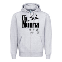 Heather Grey The Nonna! Italy Grandmother Baby Hang Toys Zipper Hoodie - artisFamous