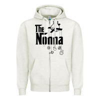 Oatmeal Heather The Nonna! Italy Grandmother Baby Hang Toys Zipper Hoodie - artisFamous