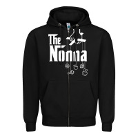 Black The Nonna! Italy Grandmother Baby Hang Toys Zipper Hoodie - artisFamous