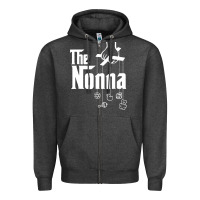 Charcoal Heather The Nonna! Italy Grandmother Baby Hang Toys Zipper Hoodie - artisFamous