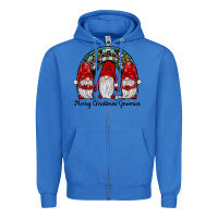 True Royal merry Christmas Gnomes Rainbow Zipper Hoodie - JahusDesignShop