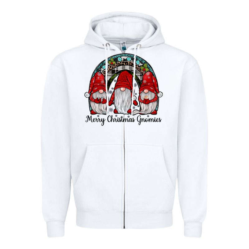 Merry Christmas Gnomes Rainbow Zipper Hoodie by JahusDesignShop | Teevron