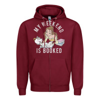 Burgundy beauty and the beast belle my weekend is booked t shirt Zipper Hoodie - artisFamous