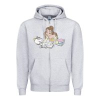 Heather Grey beauty and the beast belle my weekend is booked t shirt Zipper Hoodie - artisFamous