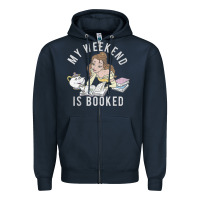 Navy beauty and the beast belle my weekend is booked t shirt Zipper Hoodie - artisFamous