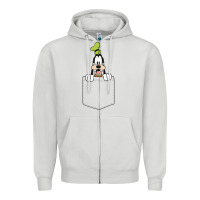 Dove Grey goofy pocket goofy pocket t shirt Zipper Hoodie - artisFamous