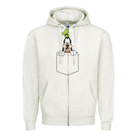 Oatmeal Heather goofy pocket goofy pocket t shirt Zipper Hoodie - artisFamous